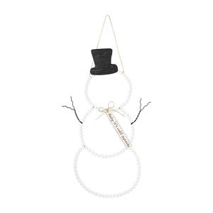 Snowman Beaded Door Hanger