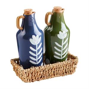 Floral Dot Oil & Vinegar Set