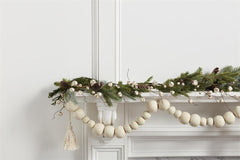 White Pom Tassel Garland