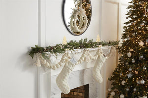White Pom Tassel Garland
