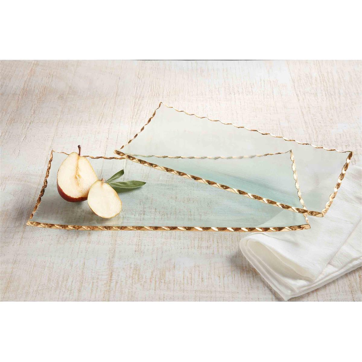 Gold Edge Tray Set
