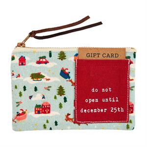Village Santa Pouch with Gift Card Slot