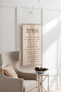 Holiday Rules Fabric Hanger