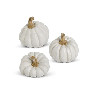 White Resin Pumpkin