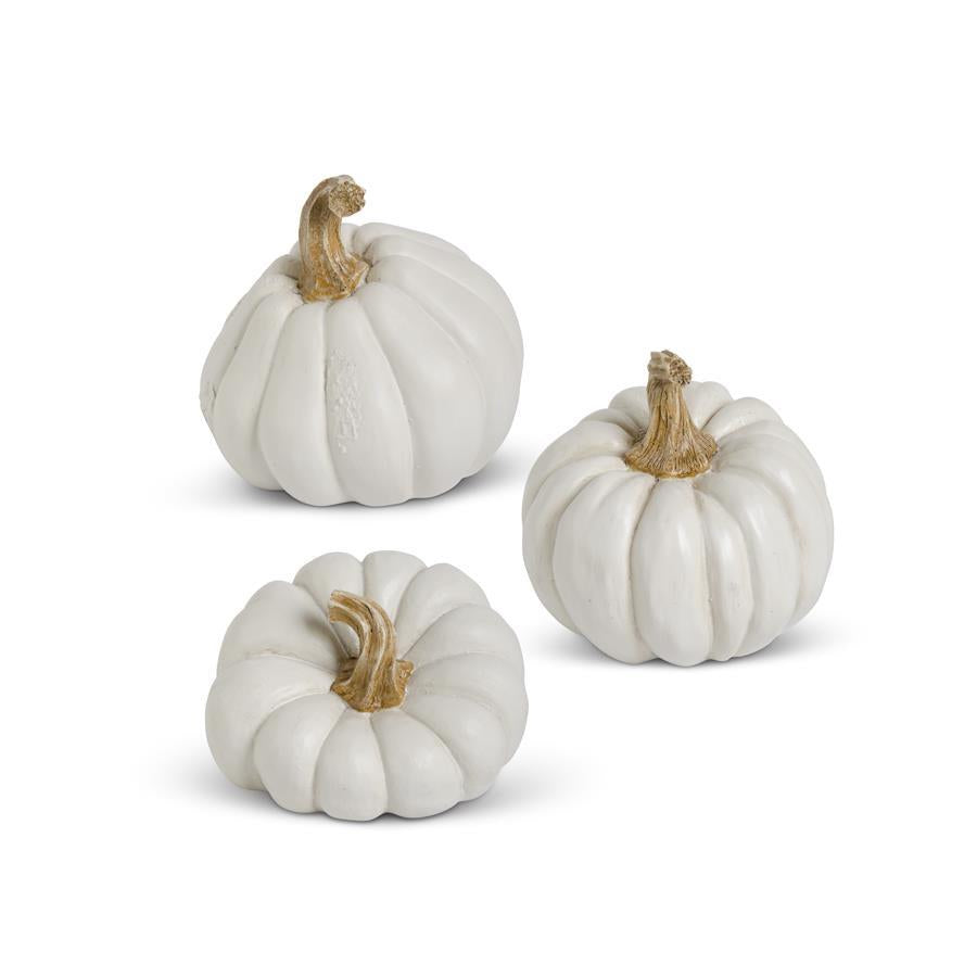 White Resin Pumpkin