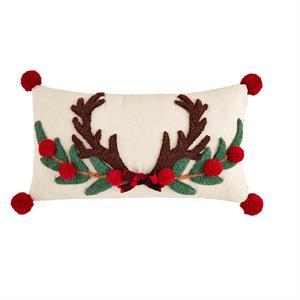 Berry & Antler Hooked Pillow