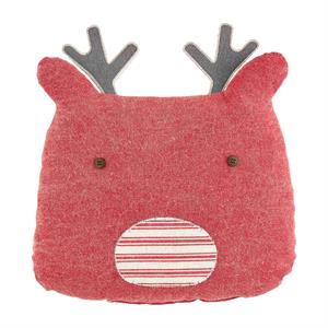 Red Shaped Reindeer Pillow