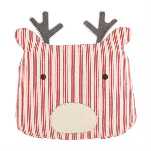 Striped Shaped Reindeer Pillow