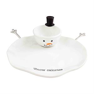 Melted Snowman Chip &amp; Dip Server