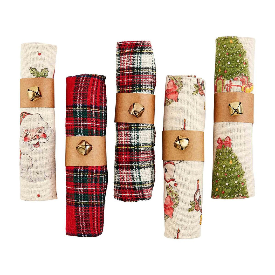 Jingle Bell Wrapped Towels