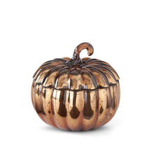 Load image into Gallery viewer, Mercury Glass Pumpkin Candle