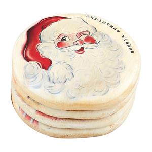 Vintage Santa Coaster Set