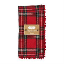 Load image into Gallery viewer, Tartan Pom Trim Napkin Sets