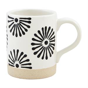 White Starburst Patterned Mug