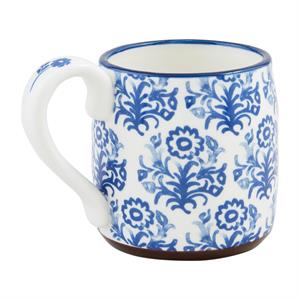 Vine Rim Blue Floral Mug