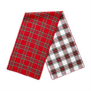 Tartan Pom Reversible Table Runner