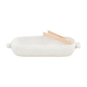 Textured Bread Bowl &amp; Tong Set