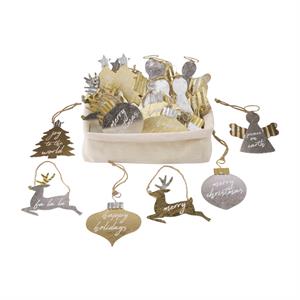 Metallic Sentiment Ornaments