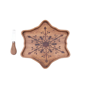 Christmas Charcuterie Serving Board With Spreader
