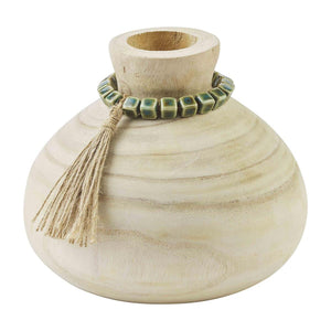 Paulownia Vase with Beads