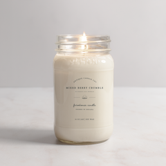 Mixed Berry Crumble - Soy Wax Mason Jar Candle