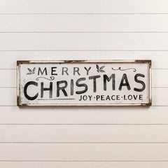 Merry Christmas - Joy, Peace, Love Sign