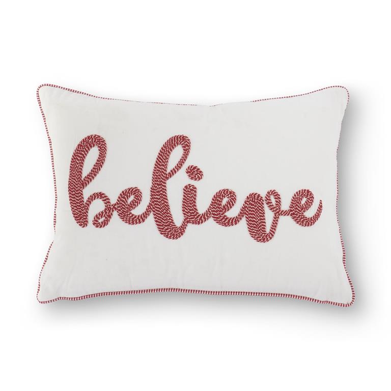 Embroidered BELIEVE White