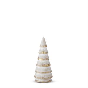 Whitewashed Gold Gilded Wood Trees