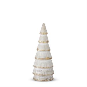 Whitewashed Gold Gilded Wood Trees