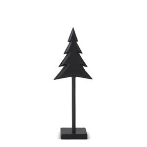 Matte Black Metal Christmas Trees on Spindles- 3 sizes