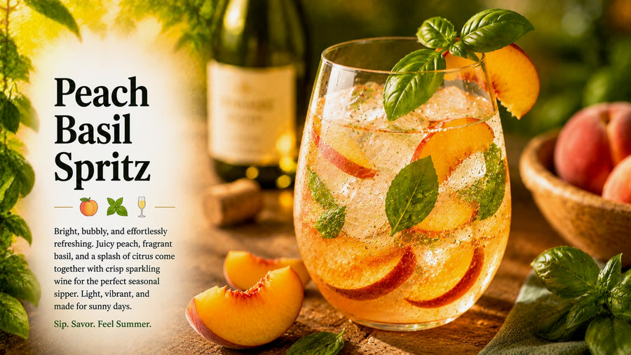 Peach Basil Spritz