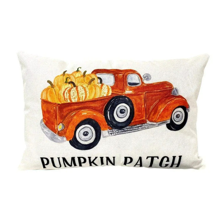 Pumpkin Patch Truck Pillow