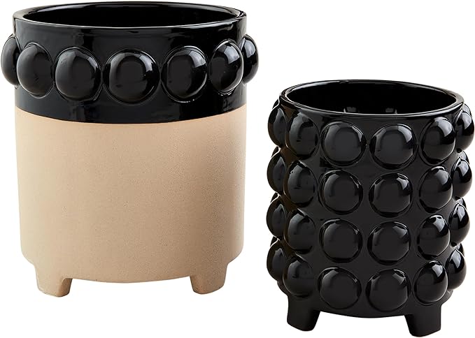 h&m bubble plant pot Mud Pie Girl's Black Bubble Planters