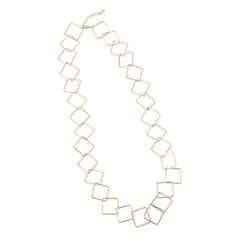 Open Square Link Chain Necklace