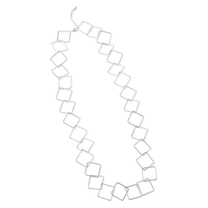 Open Square Link Chain Necklace