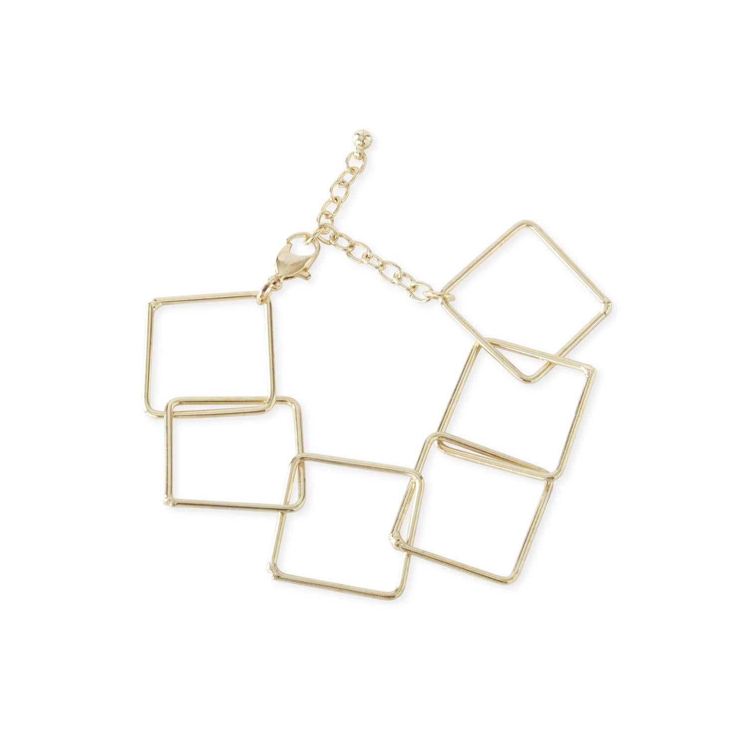 Open Square Link Chain Bracelet