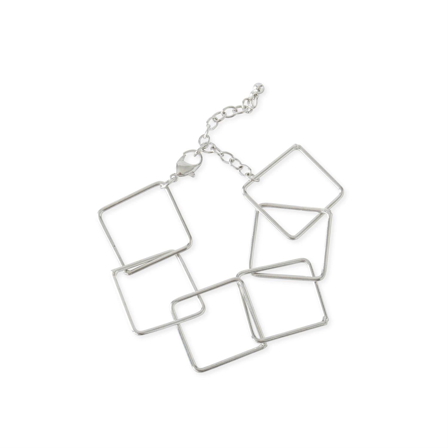 Open Square Link Chain Bracelet