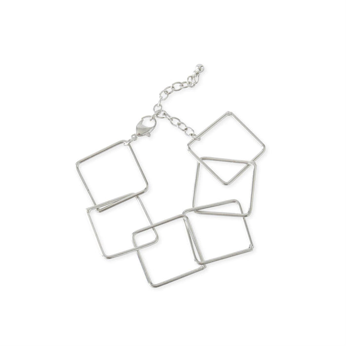Open Square Link Chain Bracelet