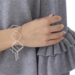 Open Square Link Chain Bracelet