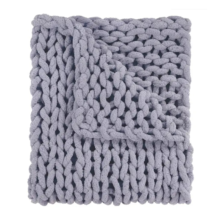Chunky Knit Chenille Throw