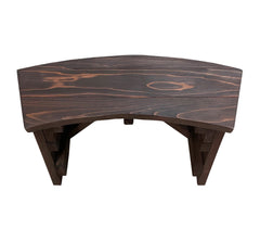 Curved Redwood Picnic Bench