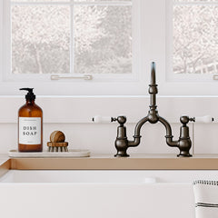 16oz Amber Glass Dish Soap Dispenser - White Text Label