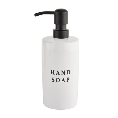 15oz White Stoneware Hand Soap Dispenser