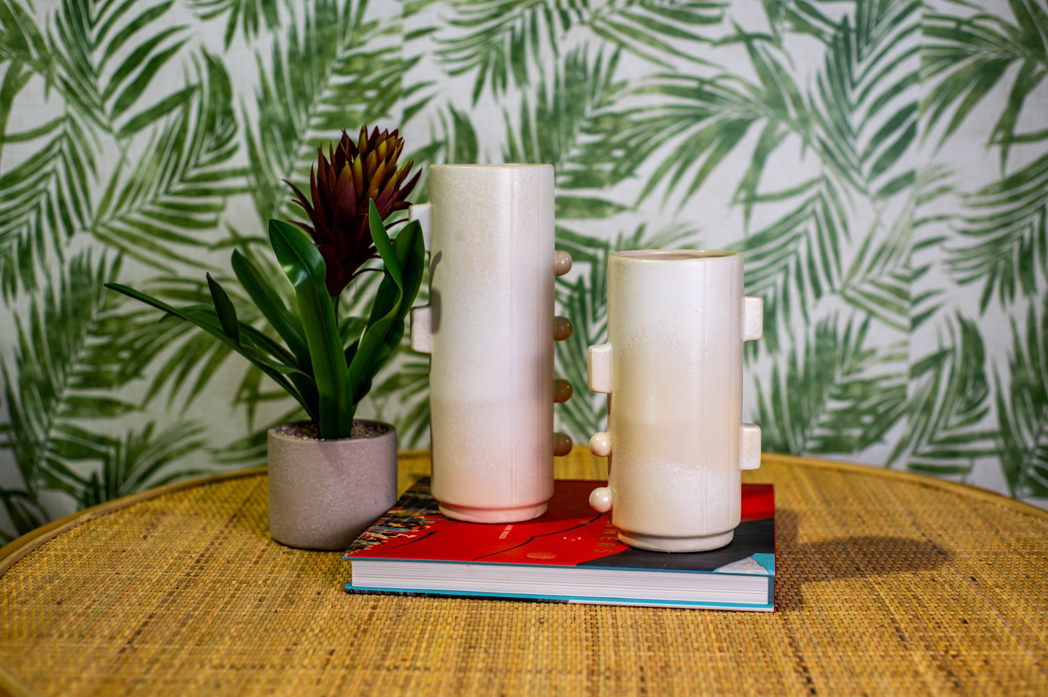 Modern Geometric Vase - White