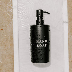15oz Black Stoneware Hand Soap Dispenser