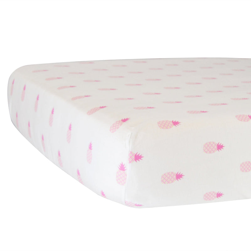 Pineapples Organic Cotton Fitted Crib Sheet