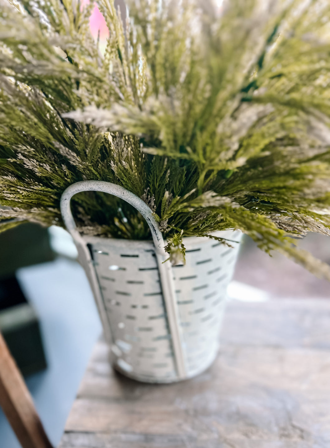 White Olive Buckets
