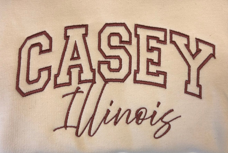 Casey Illinois Embroidered Crewneck