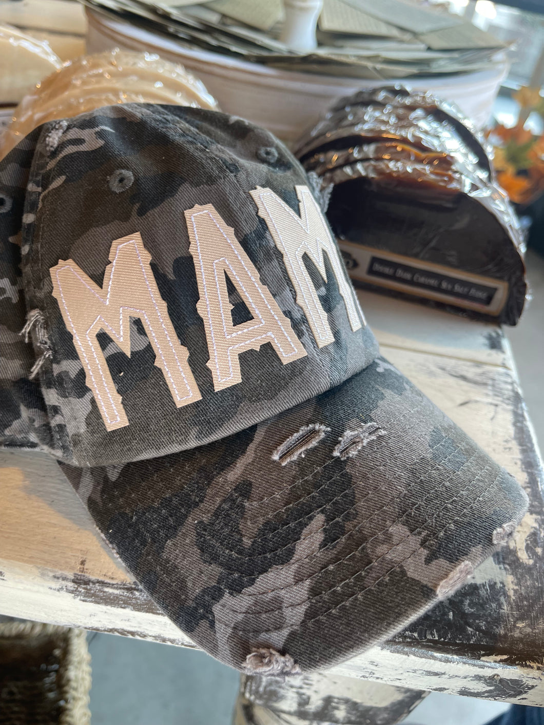 Distressed MAMA Hat