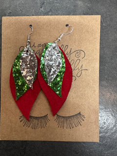 Christmas  Fabric Earrings